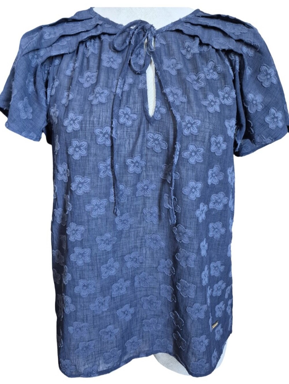 Jones New York Flutter Sleeve Womens Size Small Top